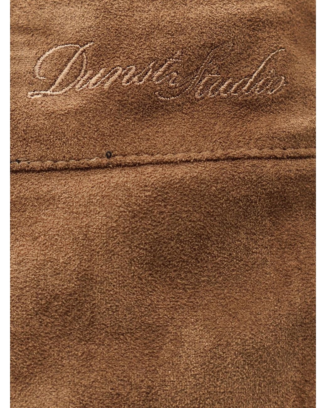 DUNST Brown Alter Suede Mini Skirt