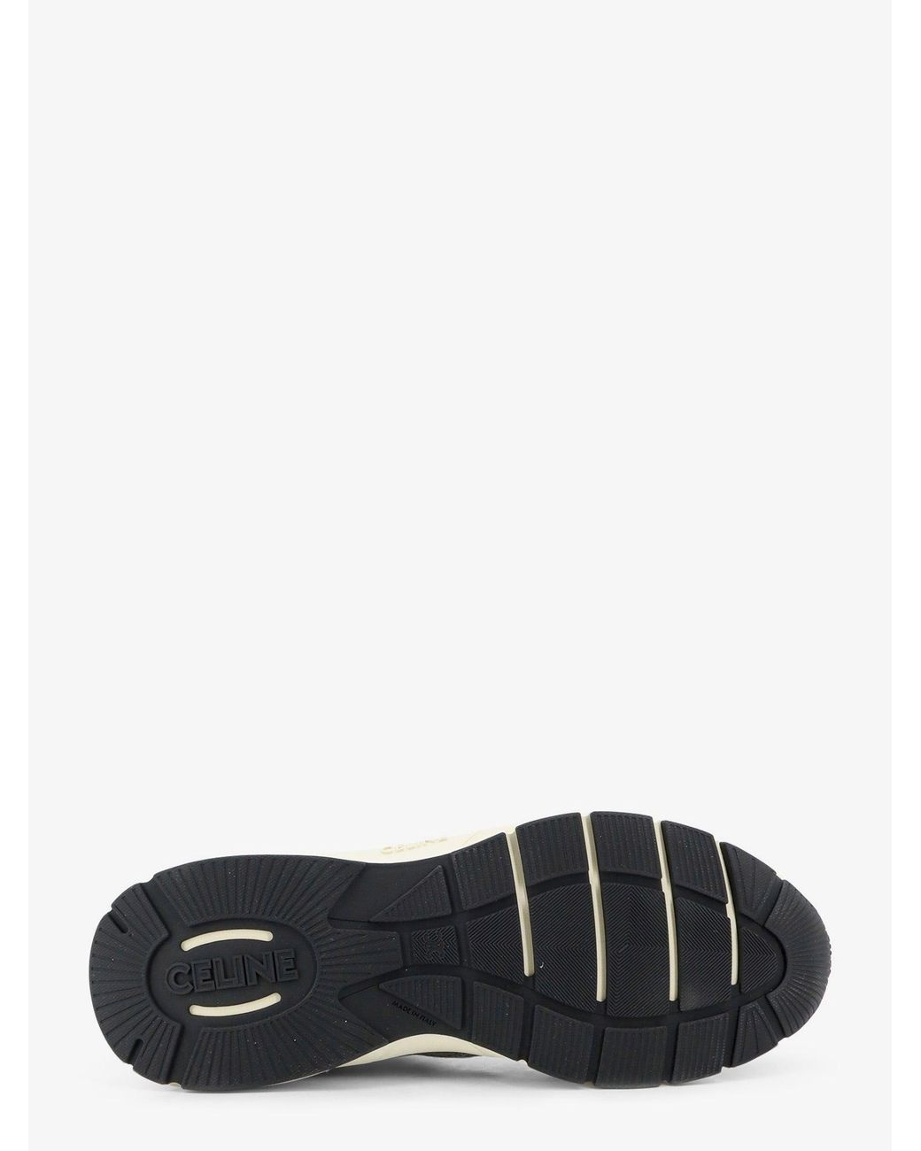 Céline White Runner Mesh And Suede Sneakers With Side Logo for men