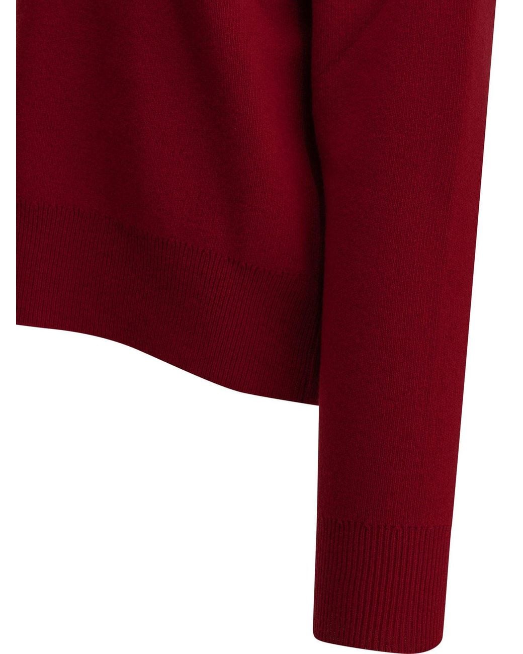 AMI Red Wool Turtleneck Sweater