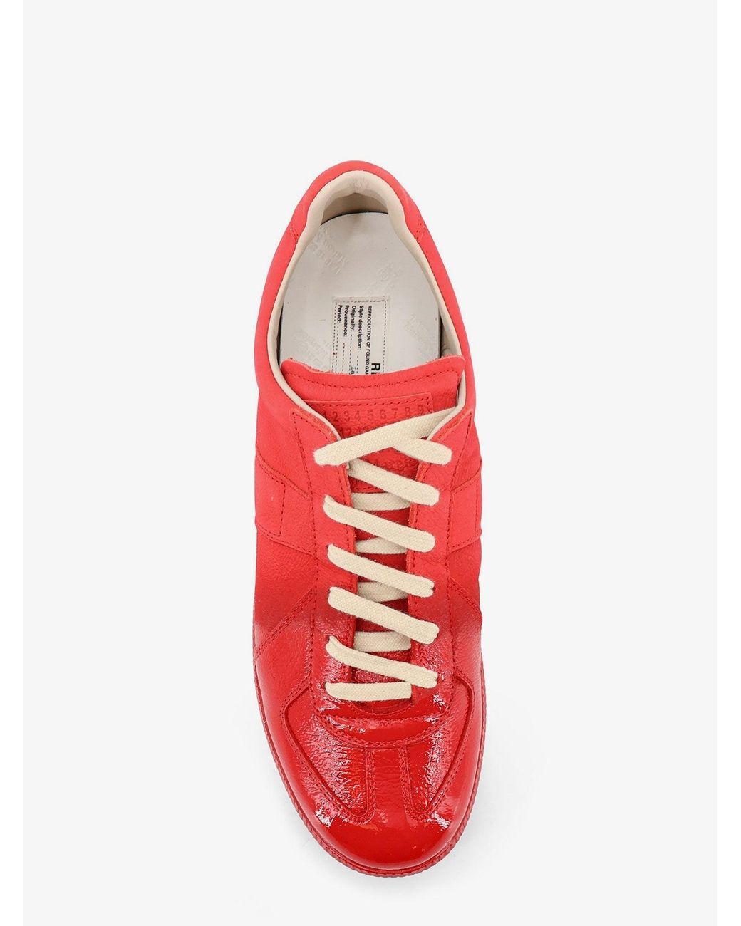 Maison Margiela Red Replica Leather Sneakers for men