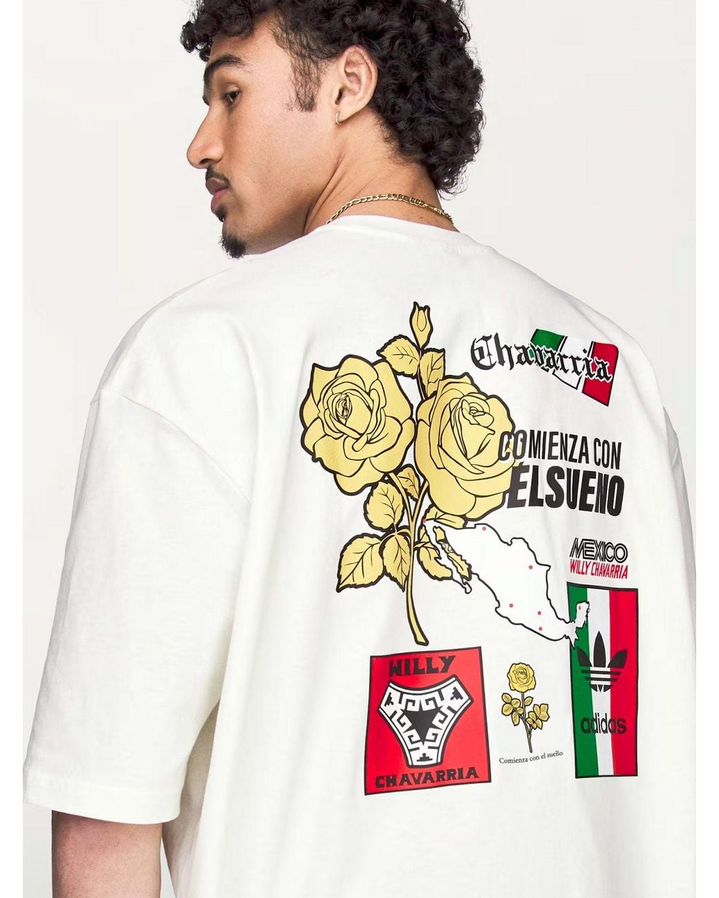 ADIDAS X WILLY CHAVARRIA White Graphic Cotton T-Shirt for men
