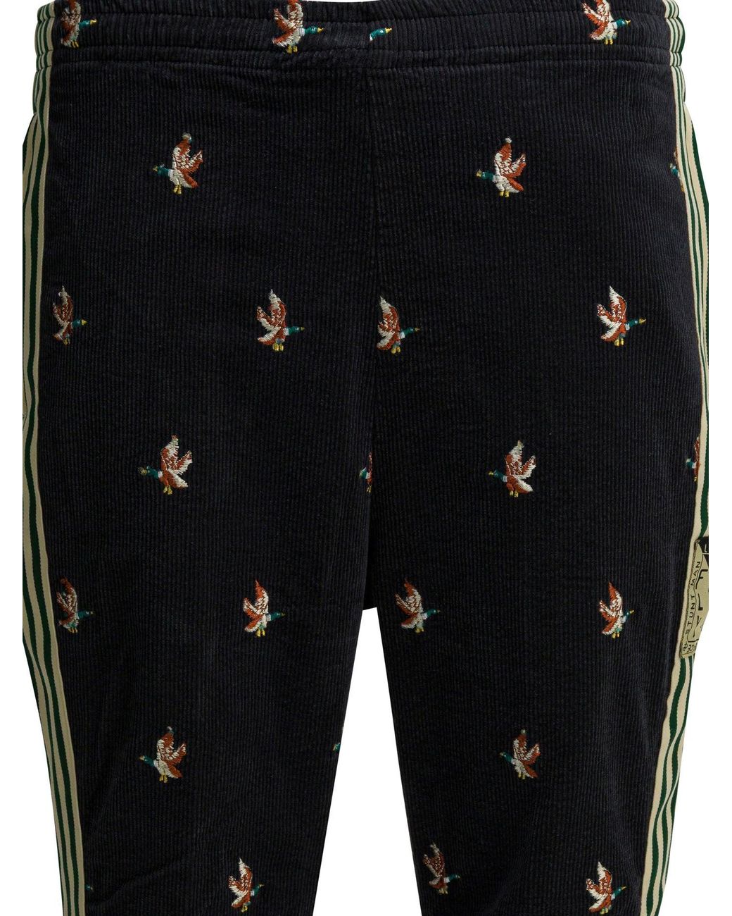 Kapital Black Embroidered Sports Pants for men