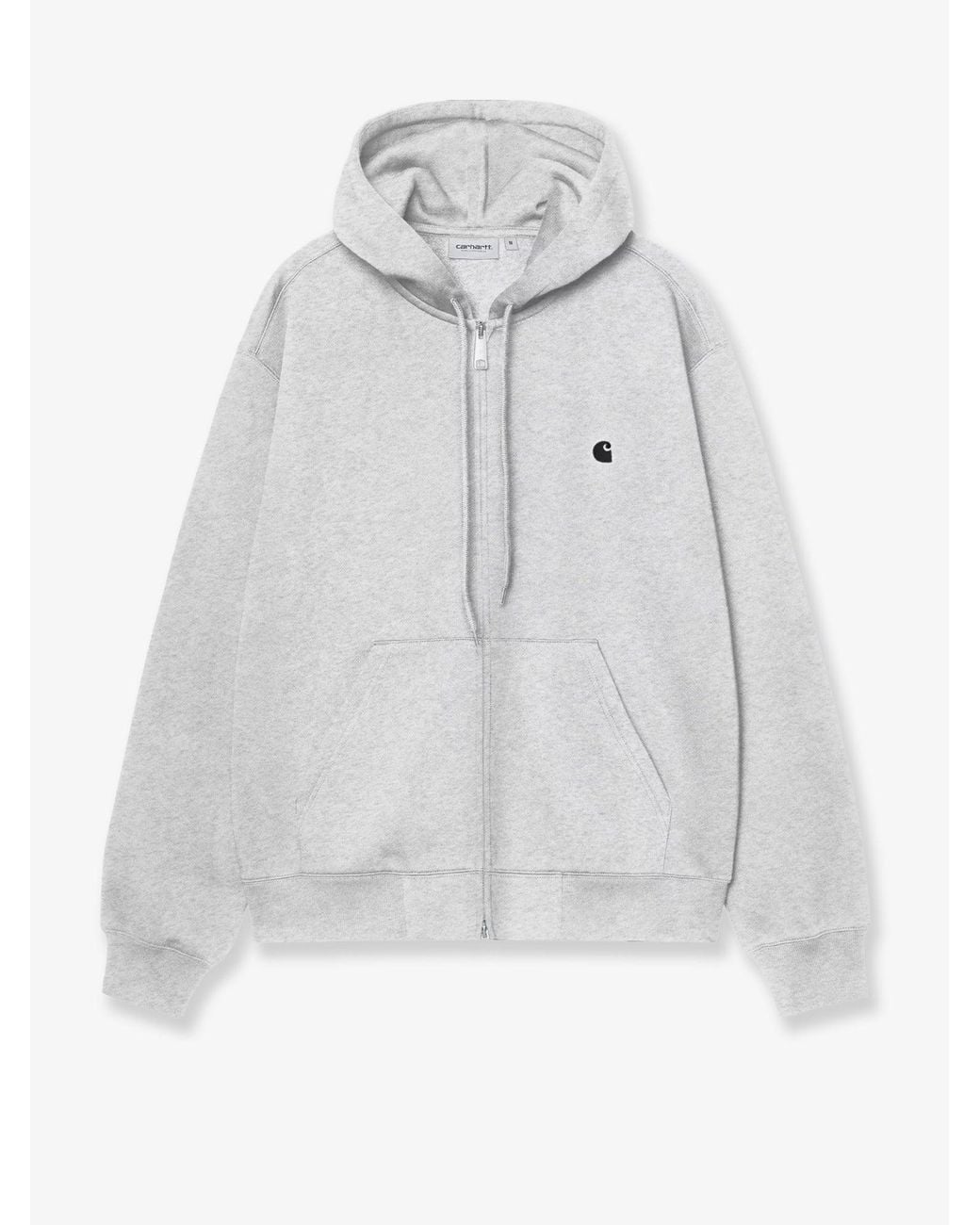 Carhartt Gray Mack Jacket Melange Cotton Hoodie for men