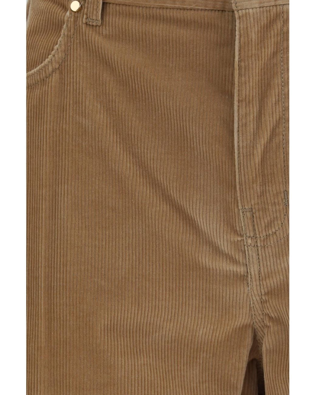 Max Mara Natural Fragola Corduroy Pants