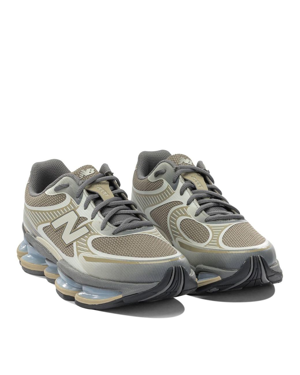 New Balance Gray "Abzorb 2000" Low-Top Sneakers
