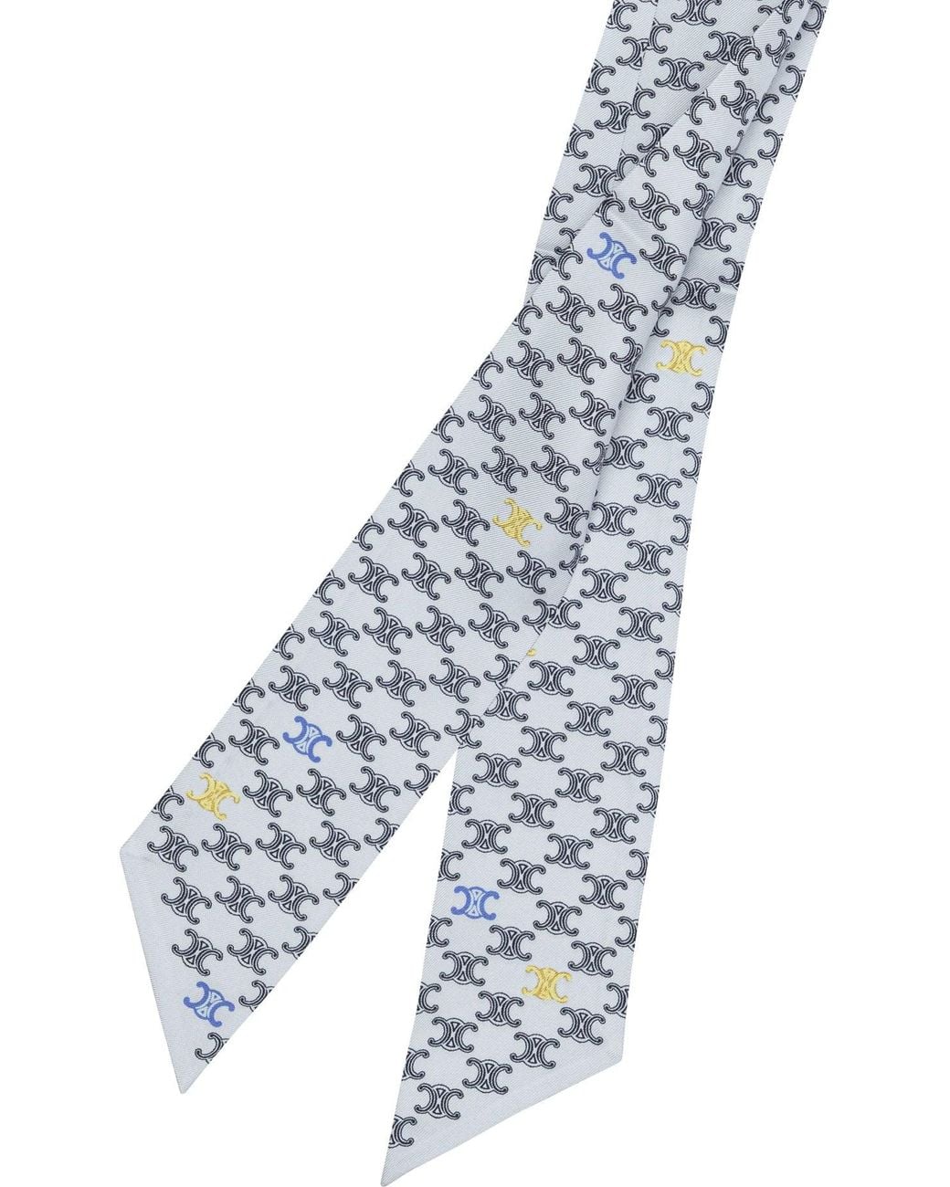 Céline White Scarves & Silk Scarves