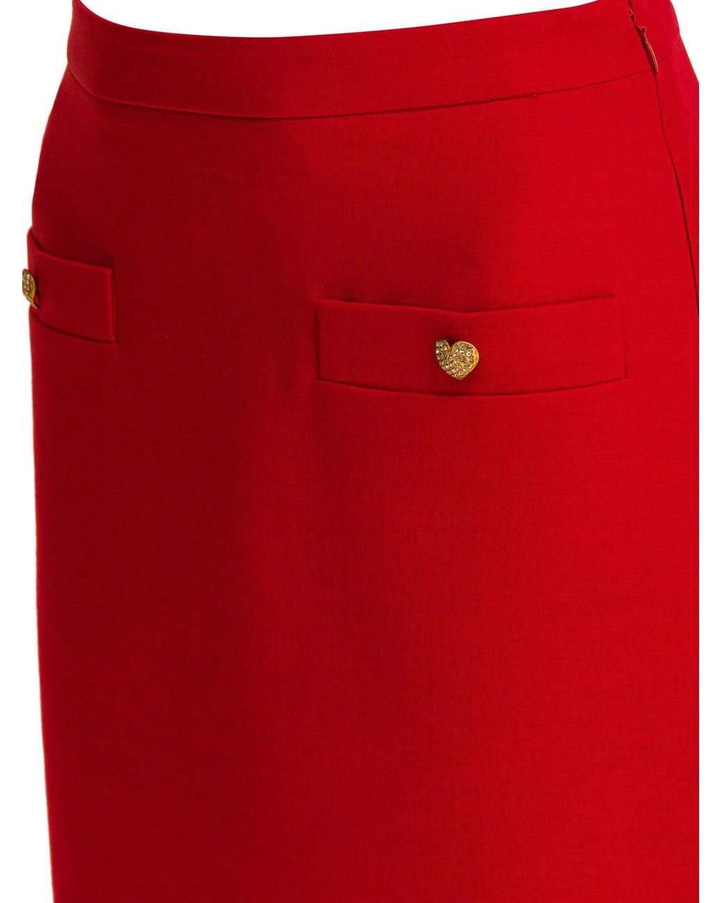 Valentino Red Crepe Couture Mini Skirt