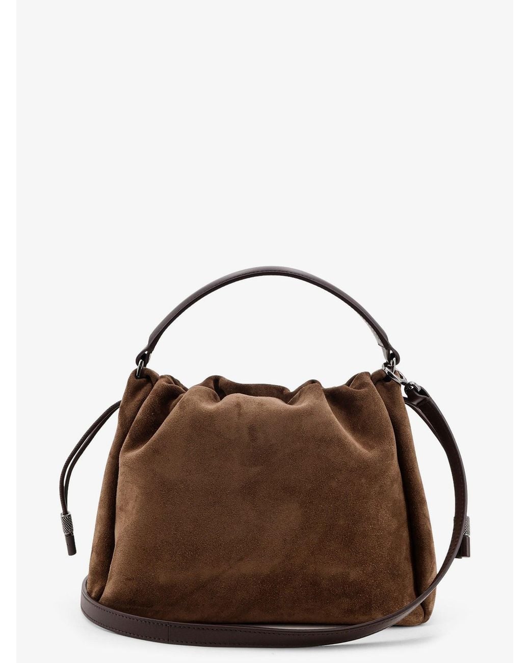 Brunello Cucinelli Brown Bucket Mellow Suede Handbag
