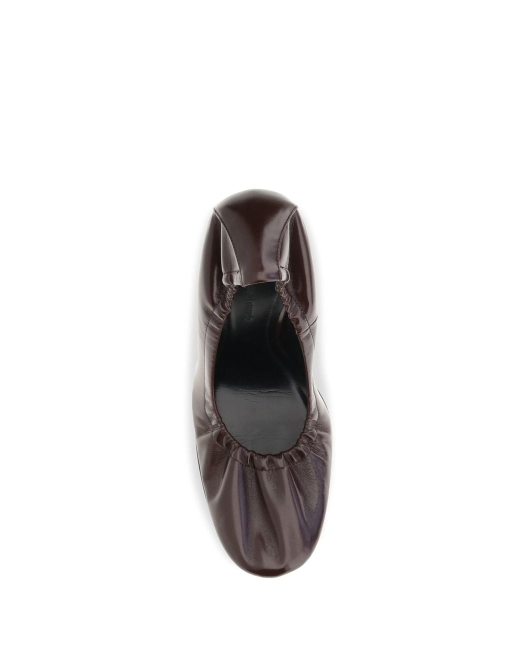 Phoebe Philo White Pucker Leather Pumps Oxblood
