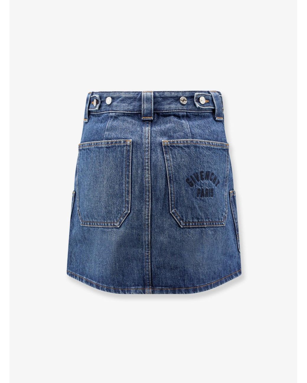Givenchy Blue Denim Mini Skirt
