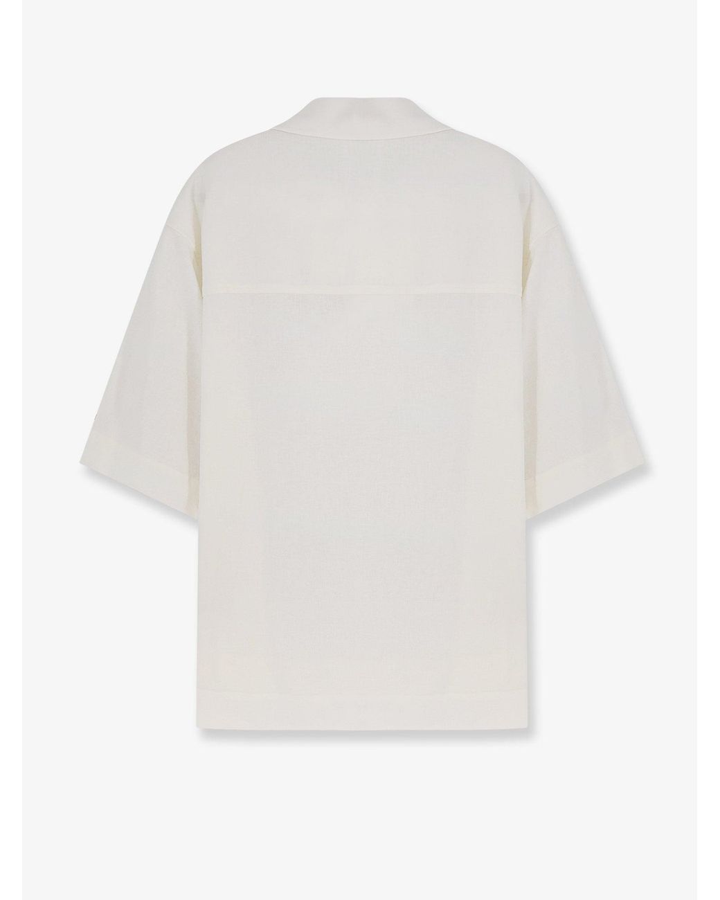 Hevò White Montursi Linen And Viscose Shirt for men