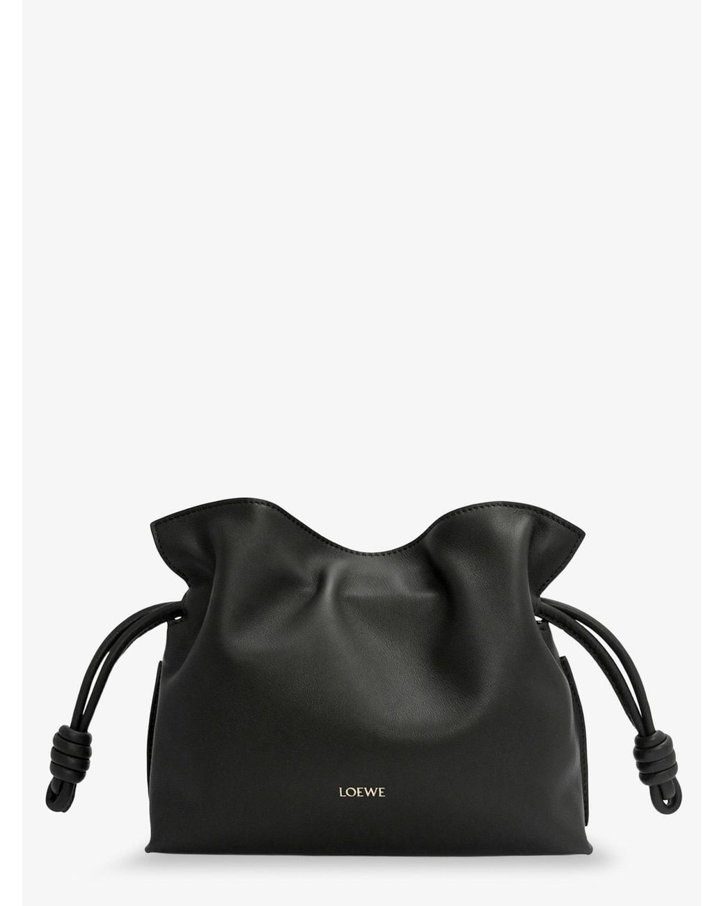 Loewe Black Flamenco Leather Clutch