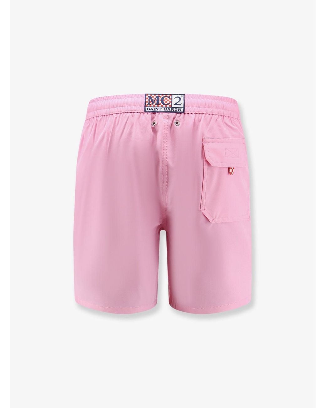 Mc2 Saint Barth Pink Swim Trunks Recycled Nylon for men