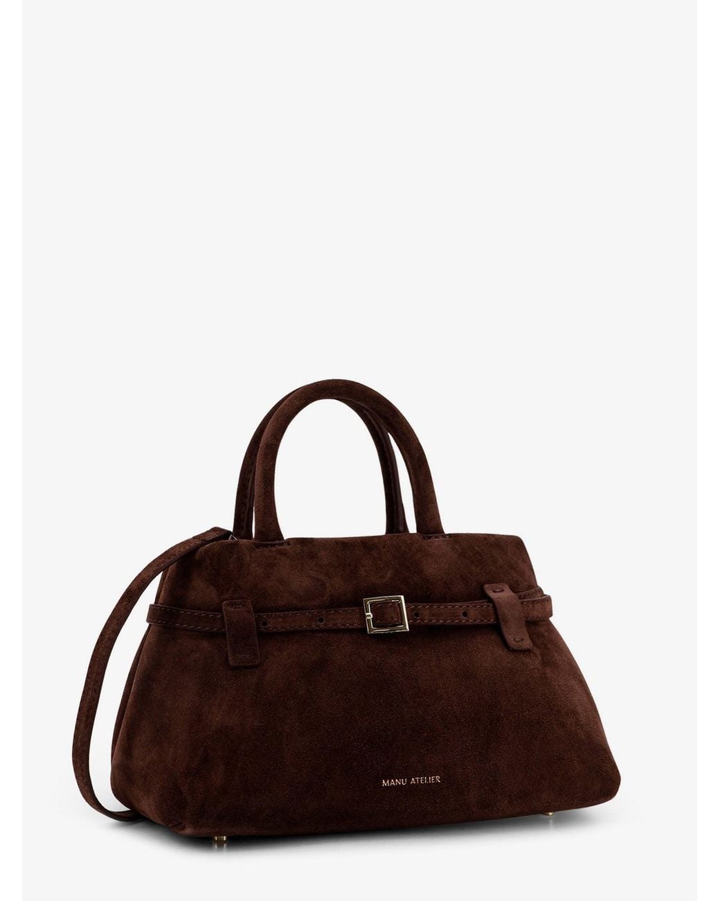 MANU Atelier Brown Le Cambon 25 Suede Handbag