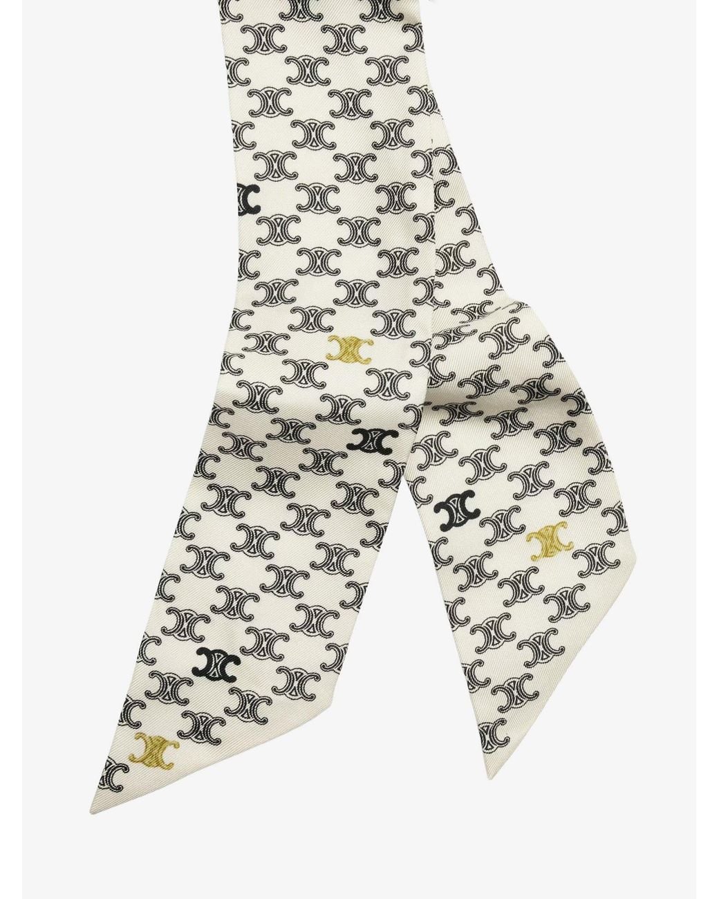 Céline White Silk Bandeau