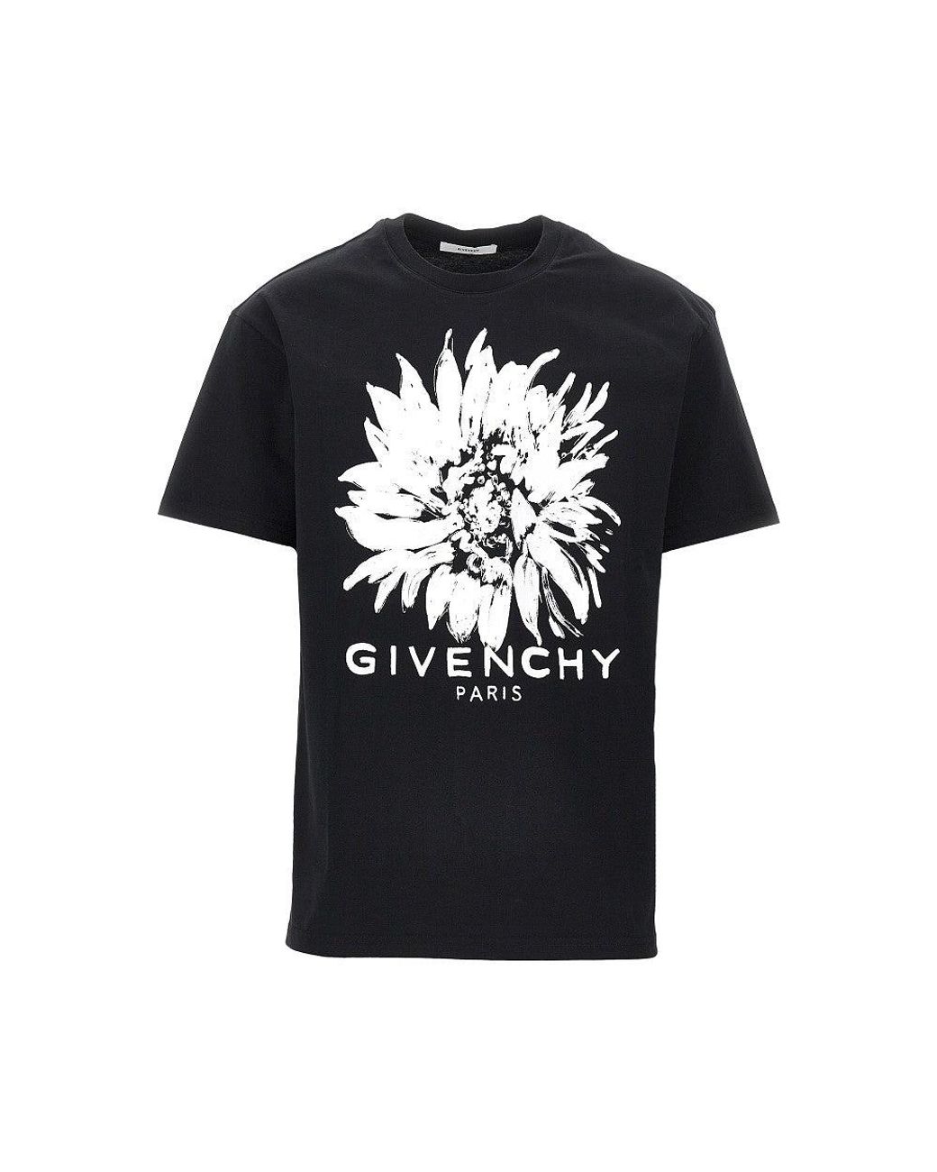 Givenchy Black Sunflower Print T-Shirt for men