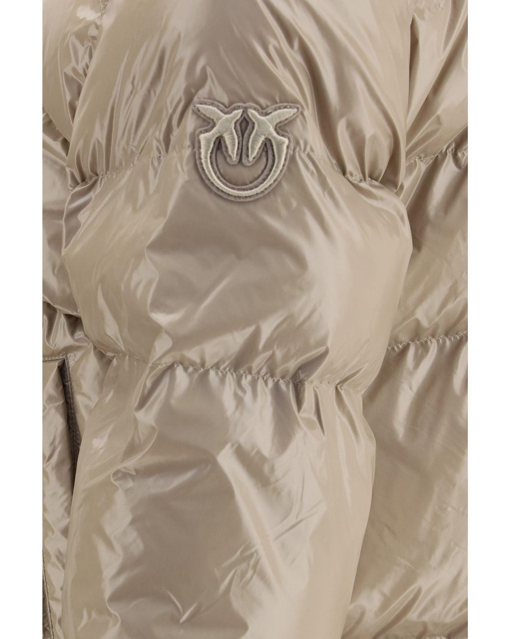 Pinko Natural Glossy Quilted Puffer Jacket