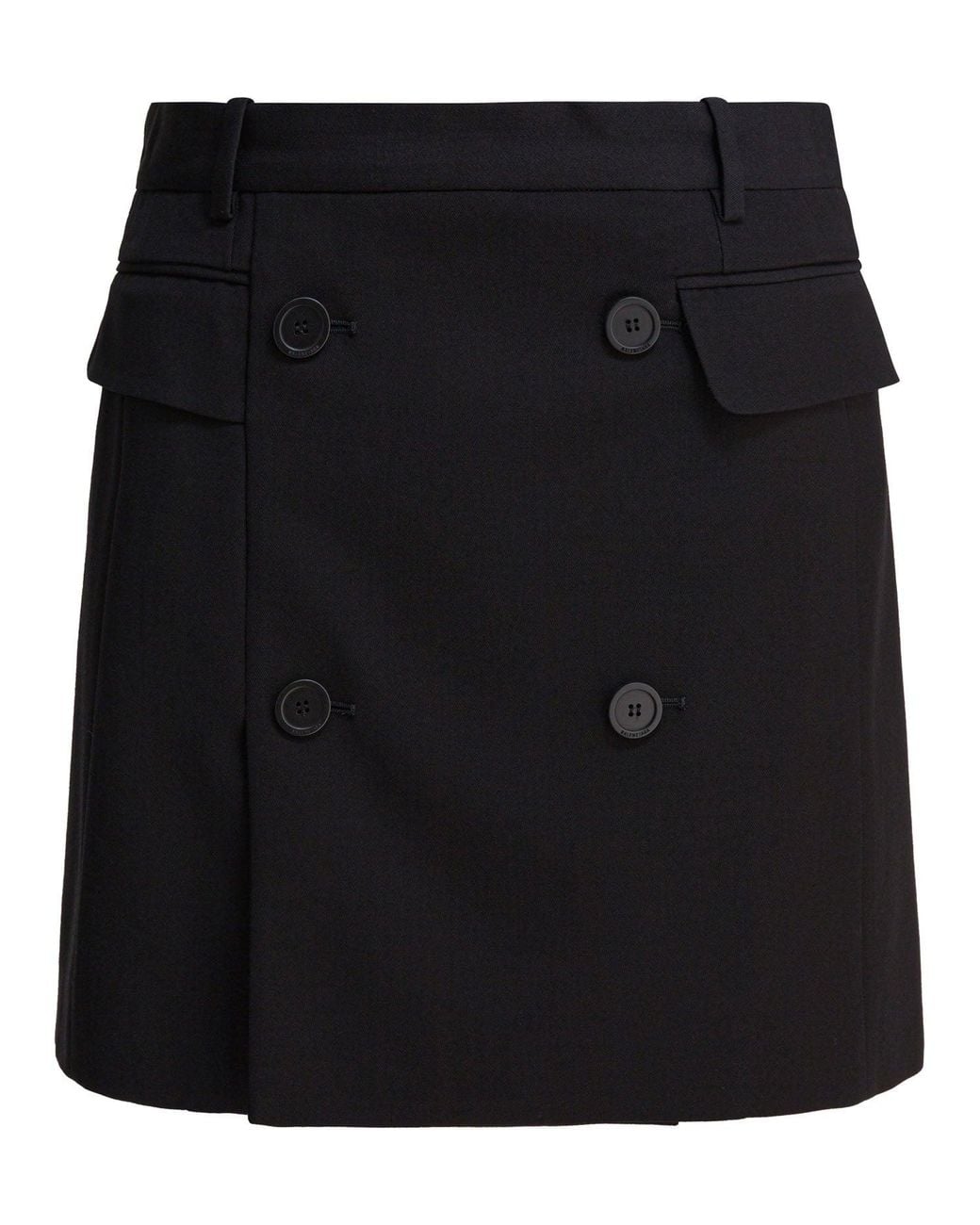 Balenciaga Black Wool Skirt Viscose