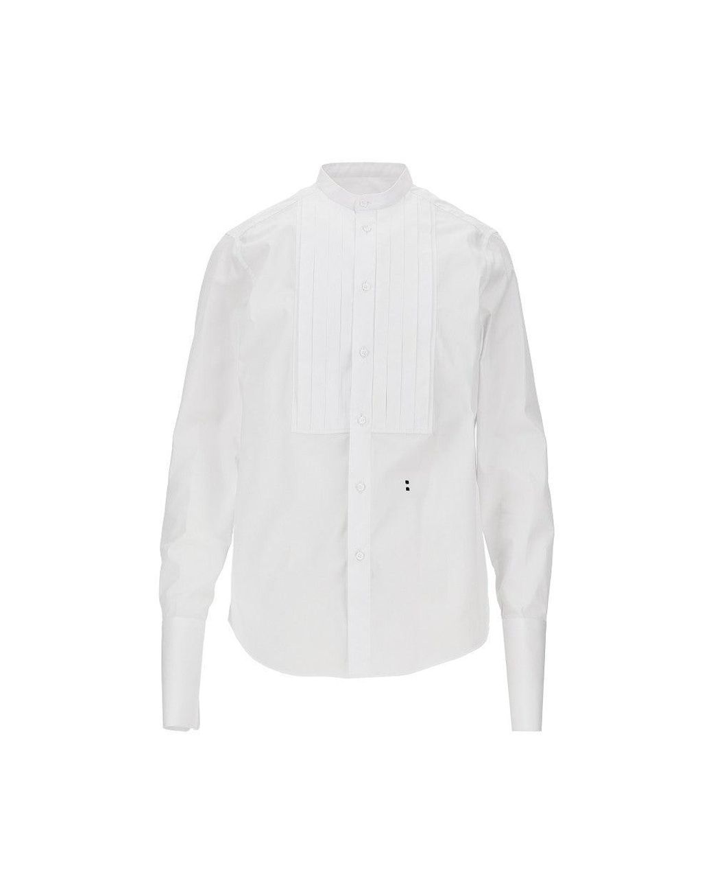 Fendi White Cotton Poplin Shirt for men