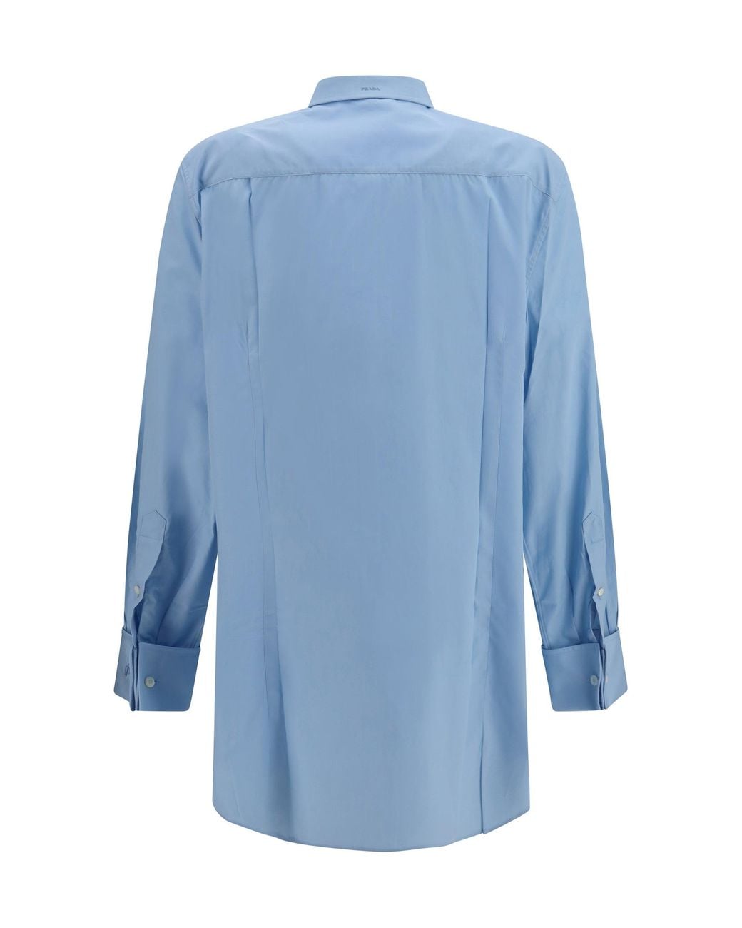 Prada Blue Cotton Poplin Shirt Cielo