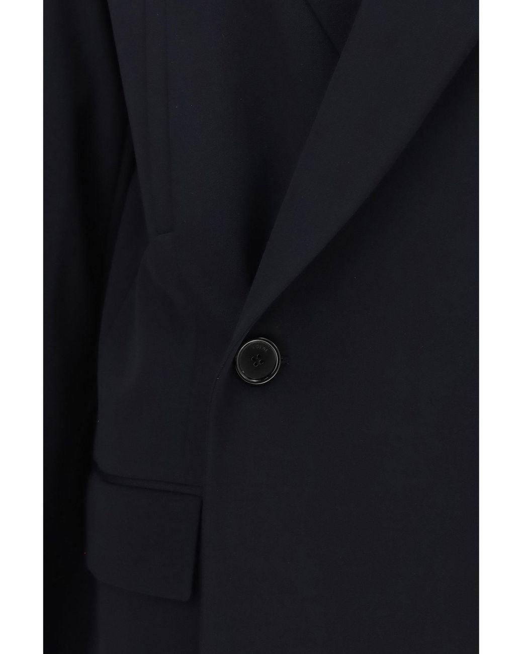 Loewe Blue Wool Coat Dark