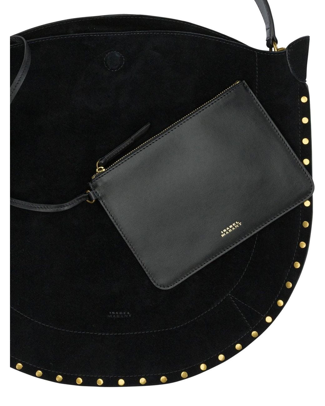 Isabel Marant Black "Oskan Hobo Soft" Large Shoulder Bag