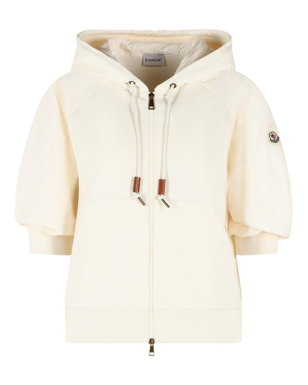 Moncler Natural Ivory Cotton Hoodie