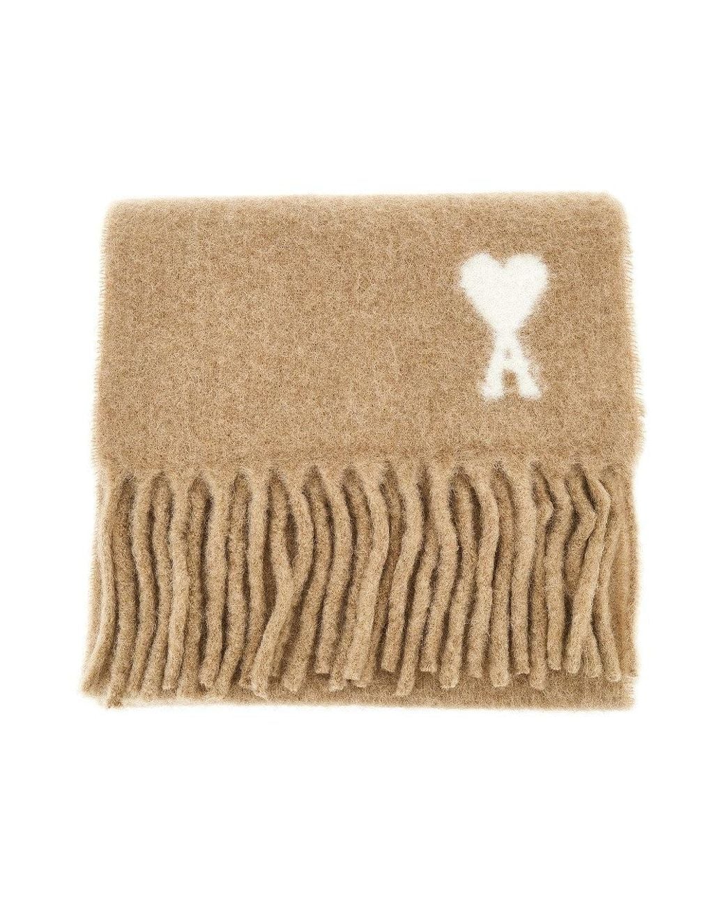 World Class Fashion Natural Ami 'Ami De Coeur' Alpaca-Blend Scarf for men