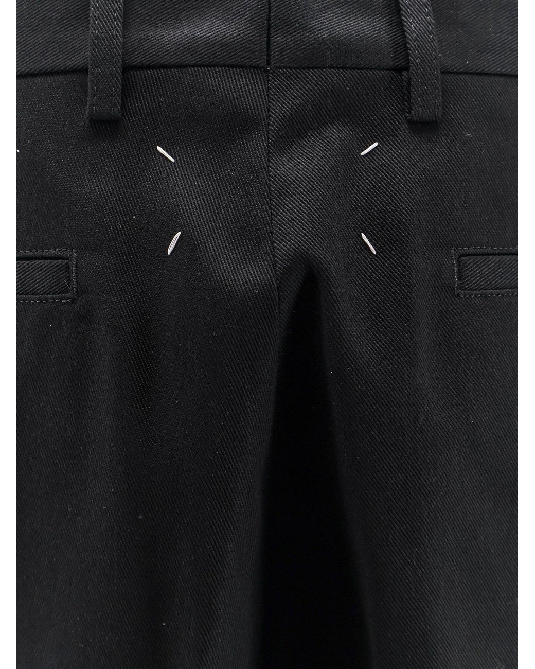 Maison Margiela Black Cotton Blend Bermuda Shorts for men