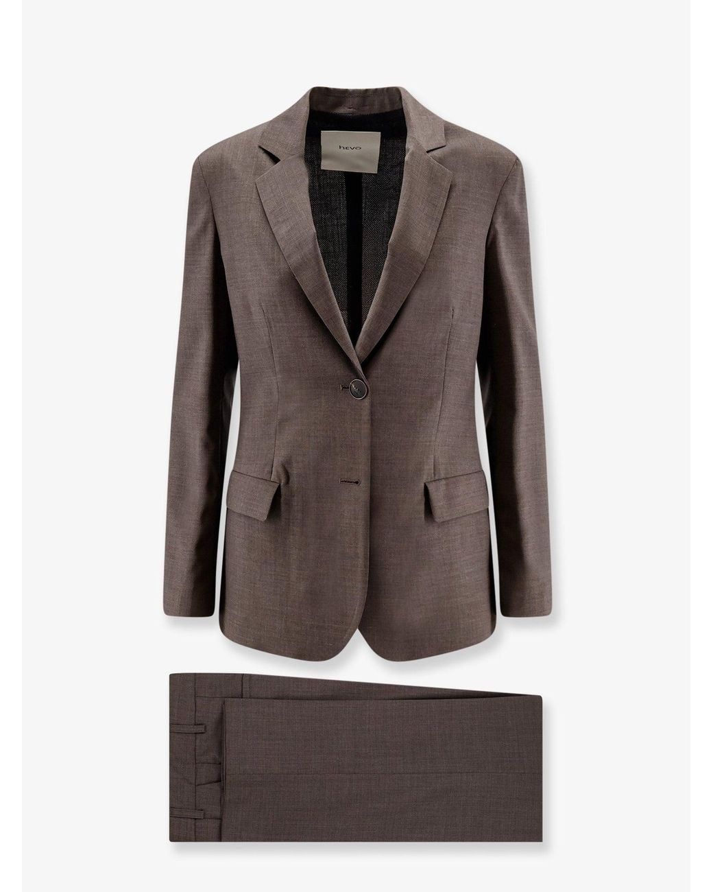 Hevò Gray Frigole Virgin Sheep's Wool Suit