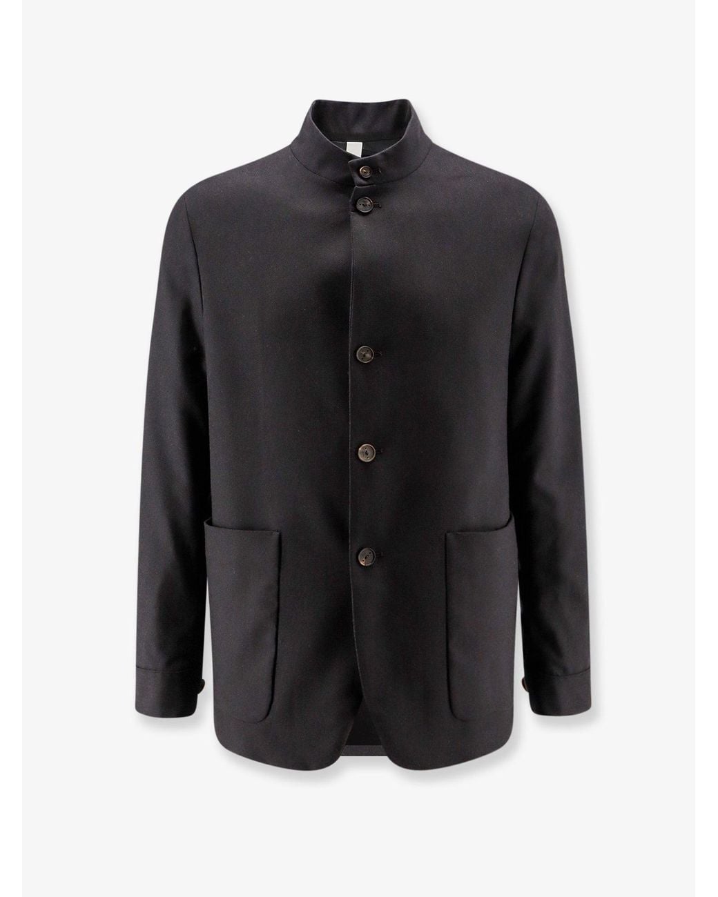 Hevò Black Casalvecchio Wool Blend Jacket for men