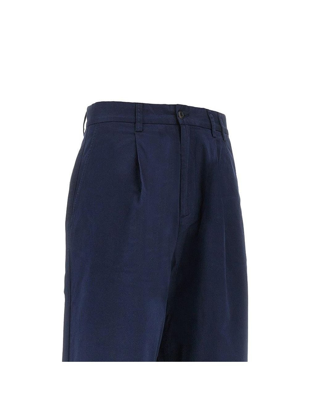 Forét Blue 'Writer' Relaxed Fit Pleated Pants for men