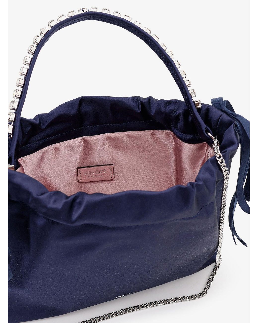 Jimmy Choo Blue Satin Crossbody Bag