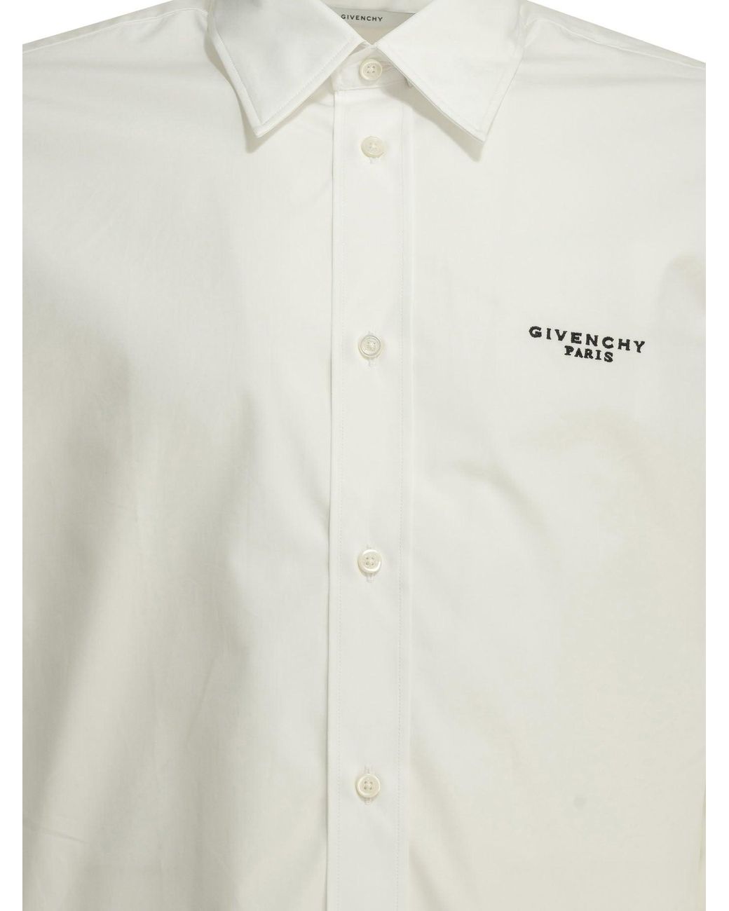 Givenchy White Casual Shirt With Logo for men