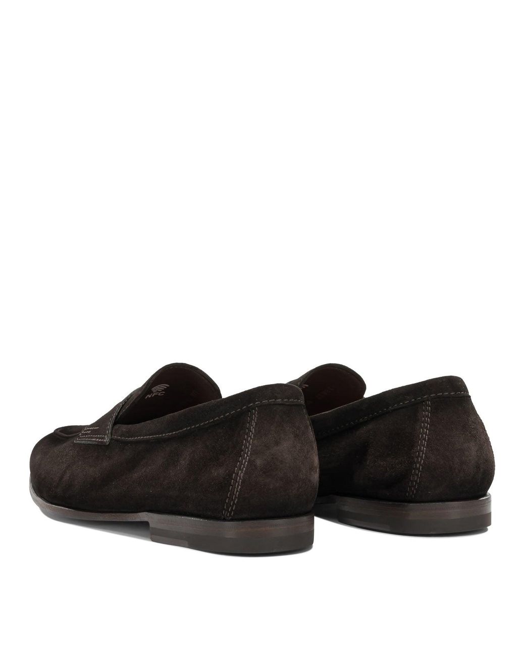 Santoni Black "Carlo" Loafers for men