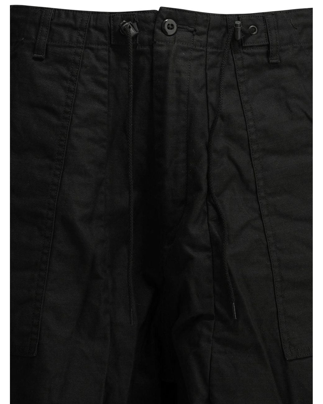 Needles Black Fatigue Cotton Parachute Pants