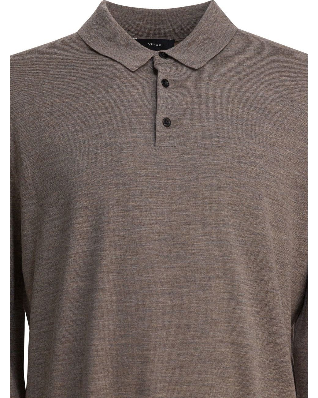 Vince Brown Wool And Cashmere Polo Shirt Polo Shirts for men