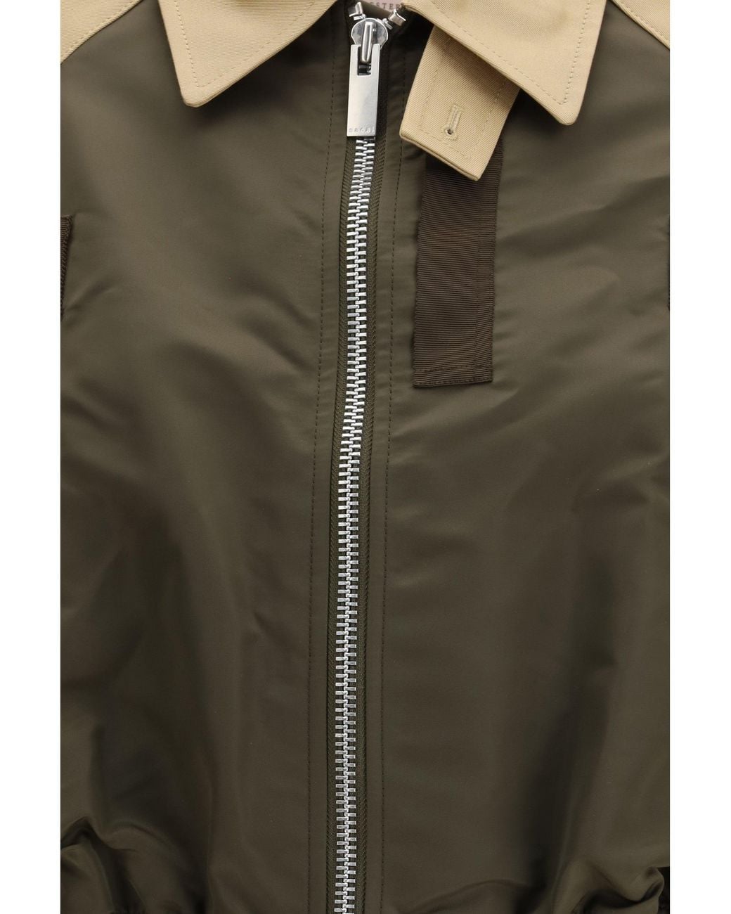 Sacai Metallic Cotton And Nylon Bomber Jacke