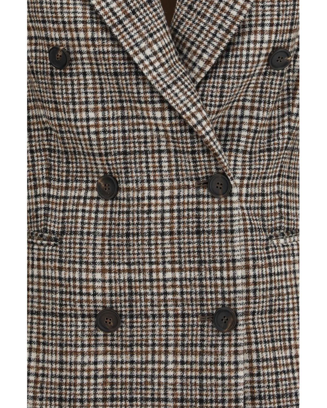 Brunello Cucinelli Brown Double-Breasted Jacket Alpaca And Wool