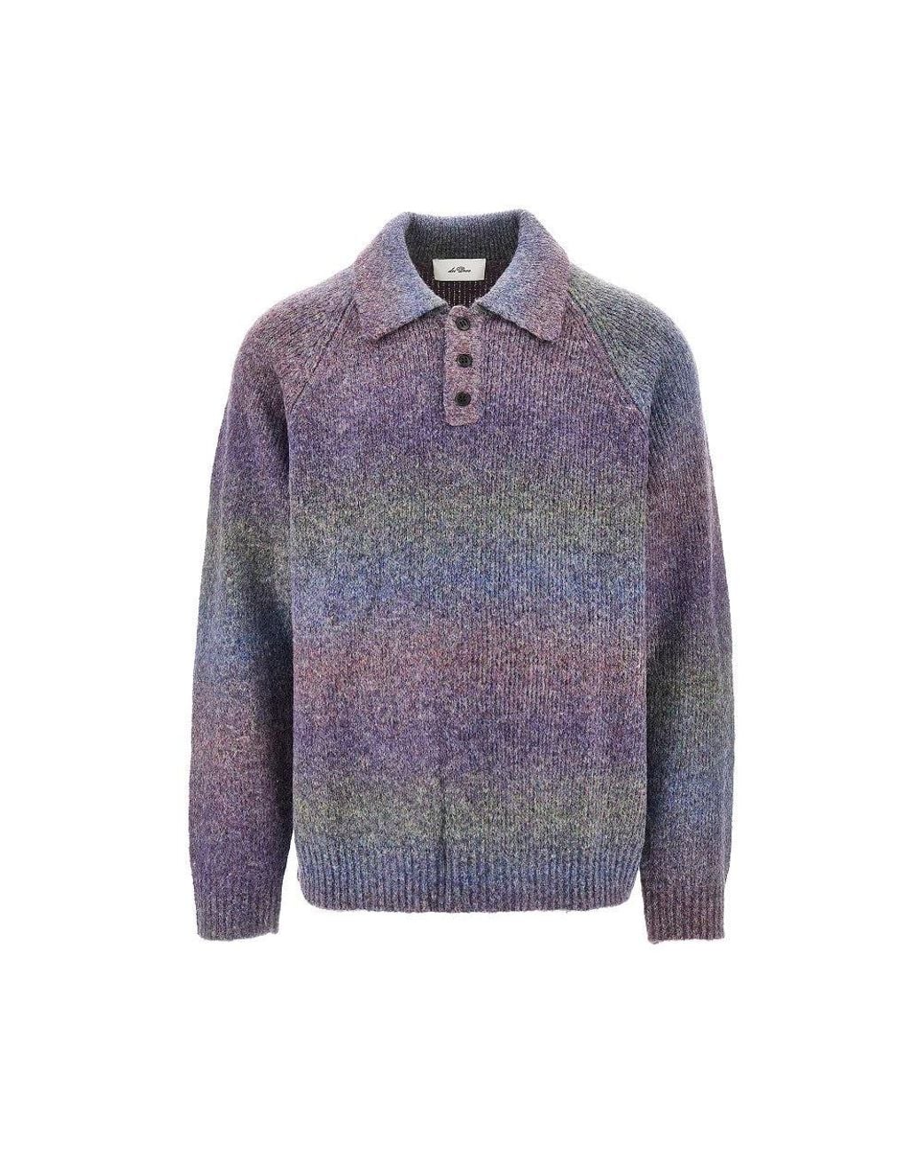Les Deux Purple Gradient Knitted Polo for men