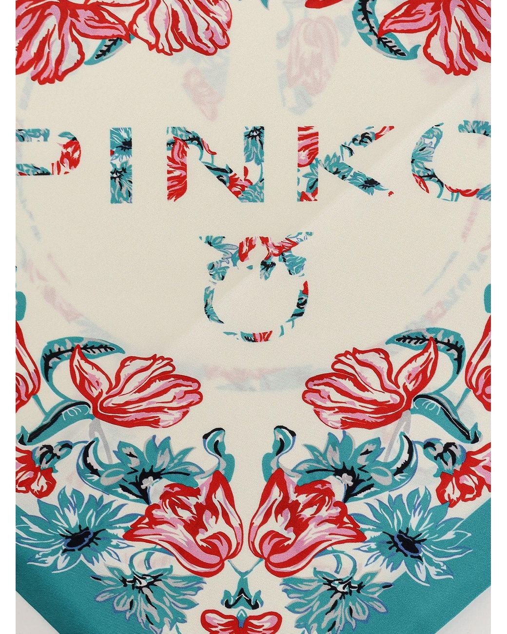 Pinko Blue Triangle Foulard Swing Viscose-Silk