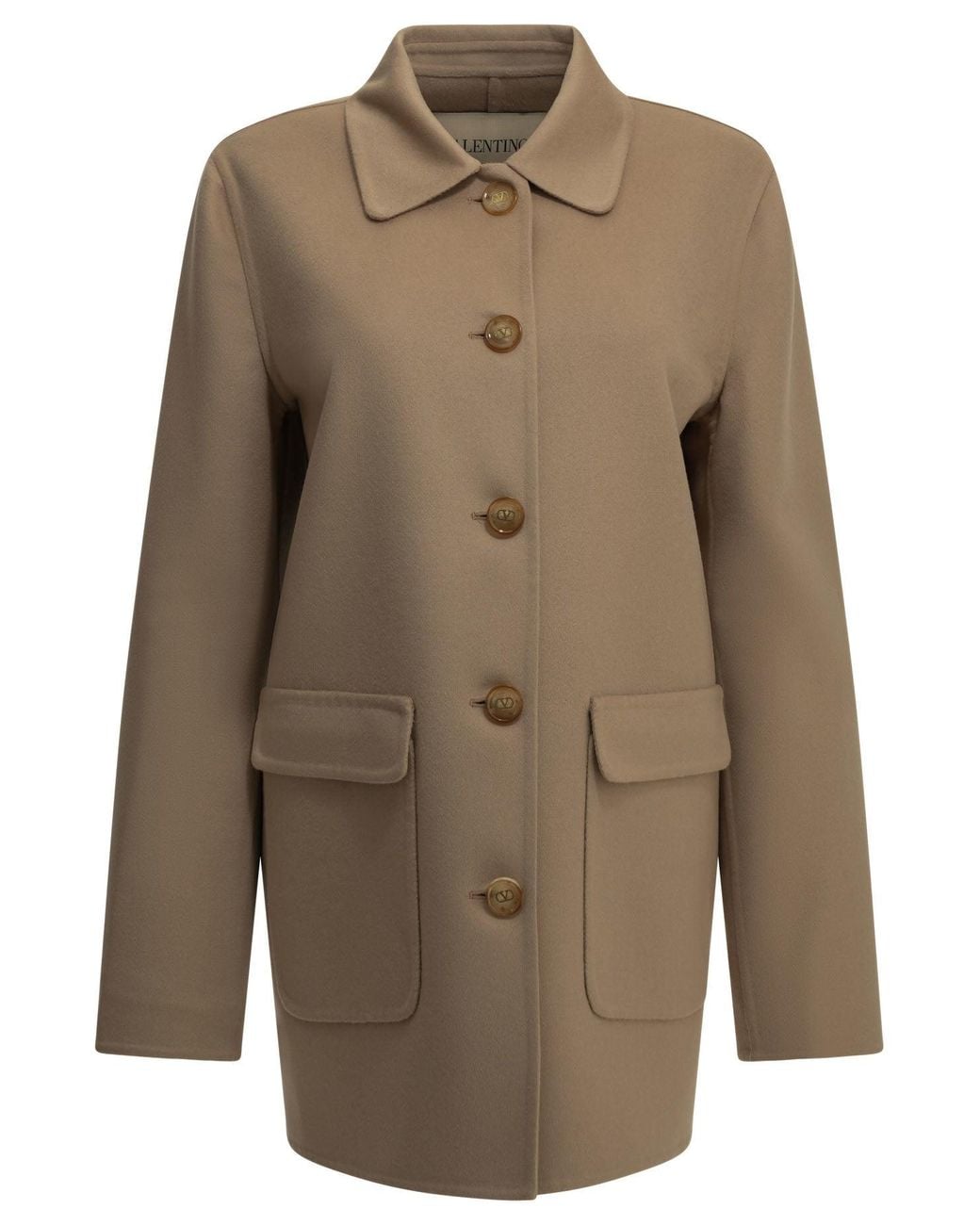 Valentino Natural Vlogo Short Coat