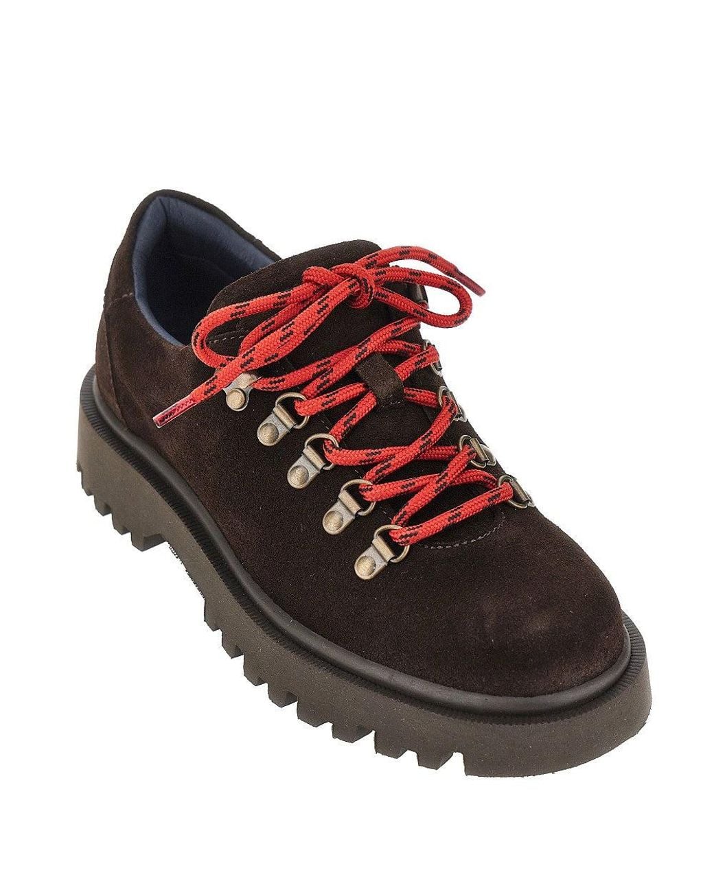 Bianco Brown Biadenali Suede Leather Shoes for men
