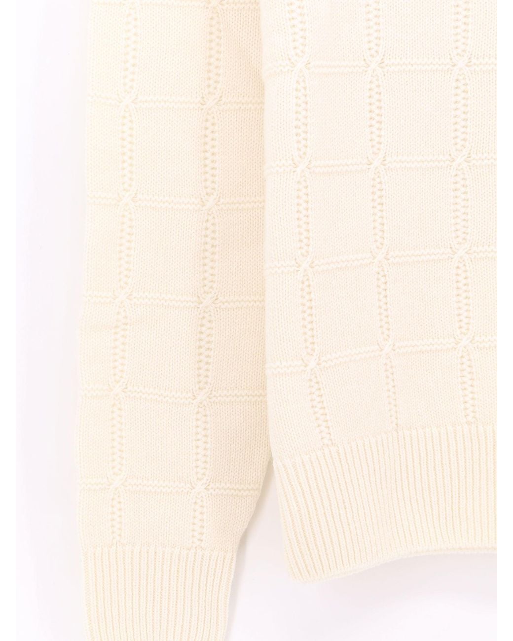 Boss White Fredo Wool And Cashmere Sweater for men