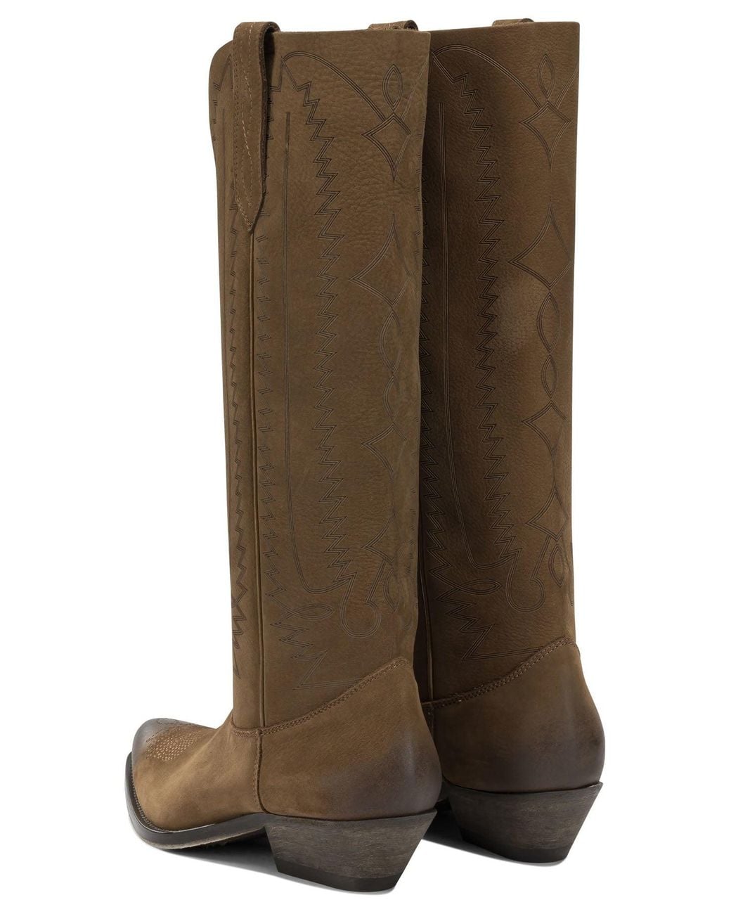 Golden Goose Deluxe Brand Brown "Wish Star" Cowboy Boots