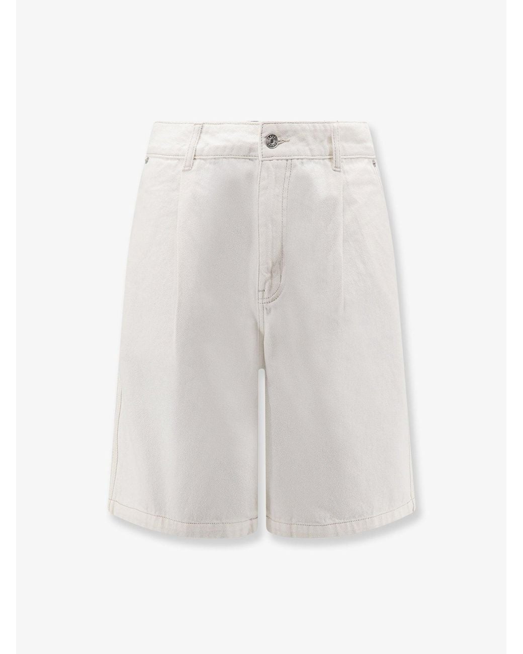 DUNST White Cotton Bermuda Shorts for men