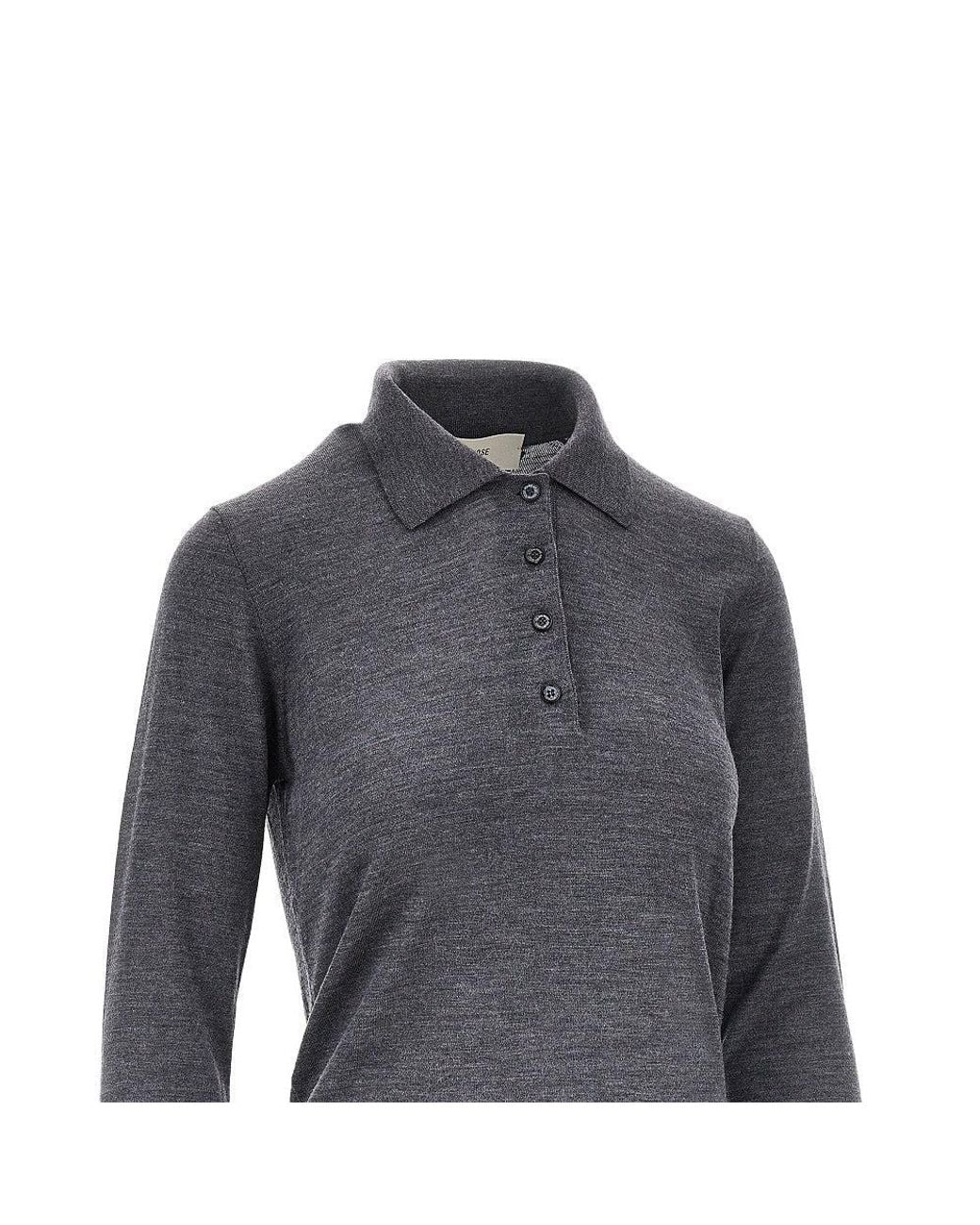 Golden Goose Deluxe Brand Blue 'Ghislayne' Knitted Polo Shirt