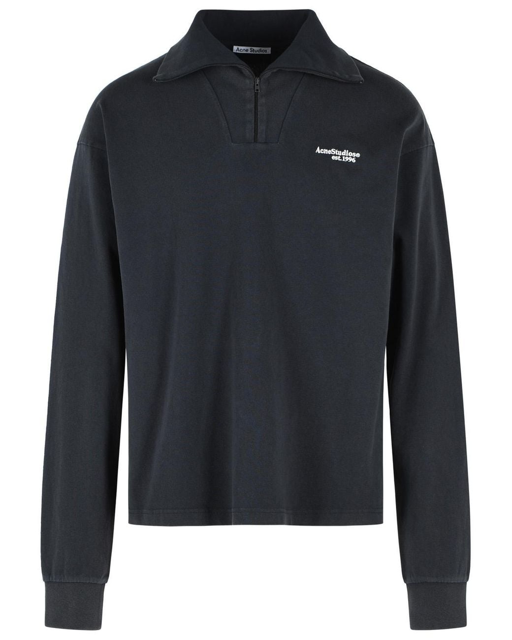 Acne Black Cotton Sweatshirt for men
