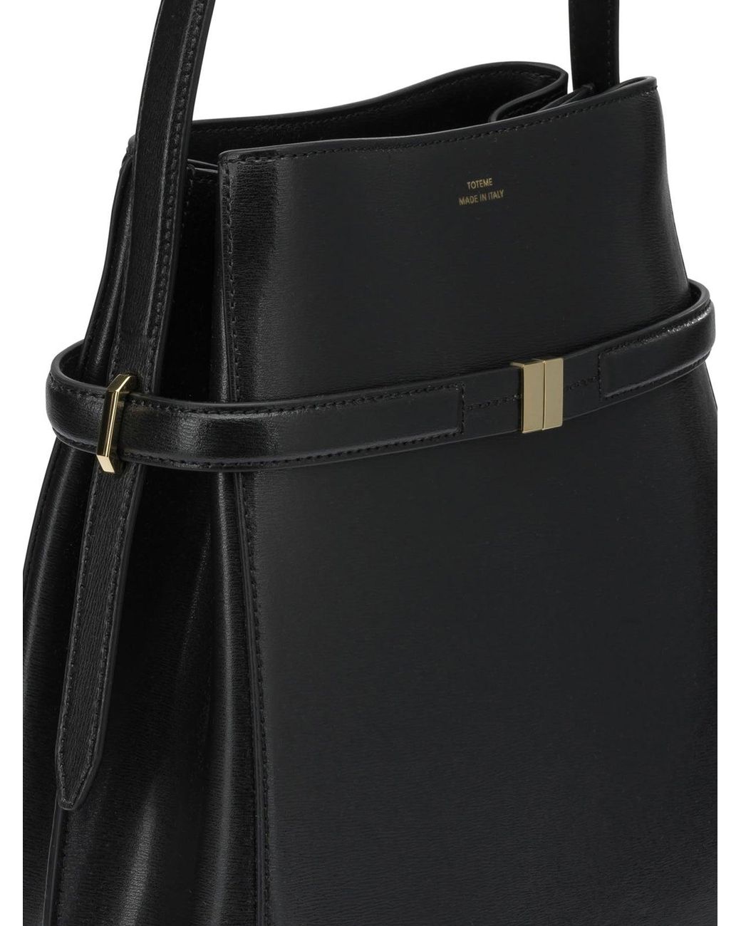 Totême Black Small Leather Shoulder Bag