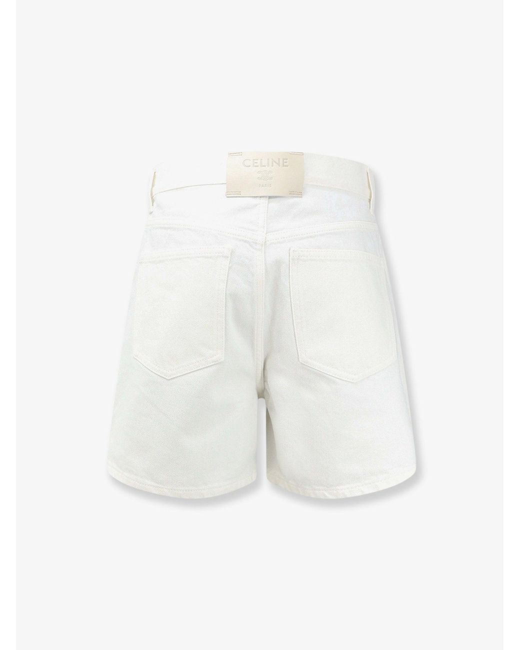 Céline White 001 Denim Shorts